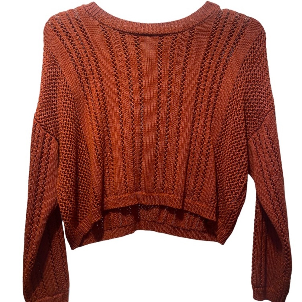 Knit top, a little cropped.
